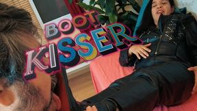 Boot Kisser- vanilla man becomes boot addict- Reina Leather POV