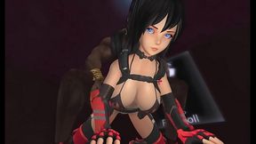 Second Life - Falara gets humiliated in a rough interracial fuck