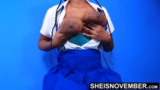 4k 60fps All Black Gigantic Nipples, Areolas, &amp; Titties With Upskirt Panties Exposed Sheisnovember