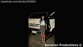 265 - Odette revving HiAce van