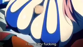 Big-Titted Hentai Goddess Moans as Her Busty Tits Pulse Thrill His Cock
