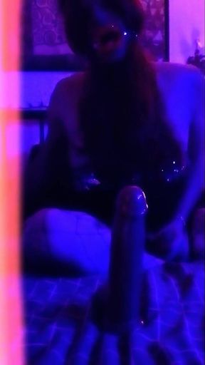 Gurl Throating Huge Dildo