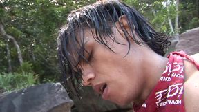 Black dude fucks hard latin boy on the beach