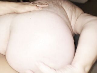 DESTROYING HIS LARGE AND OBESE BUTT OVER AND OVER ONCE MORE,CREAMPIE AS SCREW