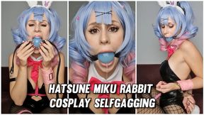 Pinkieneko - Miku Rabbit Huge Ball Selfgagging (fullHD)