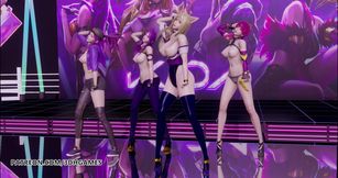 Girls day - Something striptease Ahri, Akali, Evelynn, Kaisa 3d uncensored erotic dance