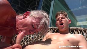 Sexy Granny Tanning by Grandmams