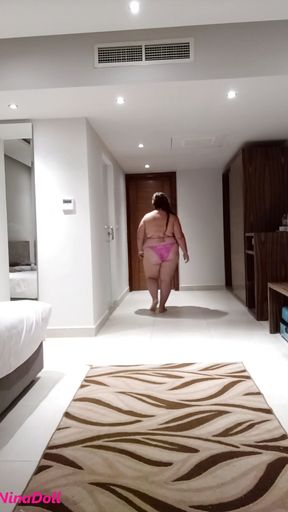 Fashion bikini modeling catwalk BBW