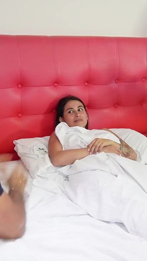 HORNED BRIDLER! INTERNET EMPLOYEE FUCKS LESBIAN GIRL   Clip 3