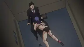 ''The Big Boss and the Perv Secretary'' Stucked Together in a Broken Elevator - Hentai Sex Anime, ENG Sub