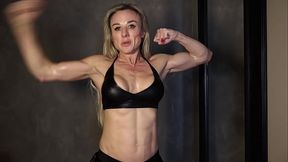 Oiled &amp_ Flexed: Dumbbell Fucked Hard