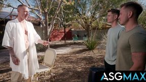 DISRUPTIVE FILMS - The Hive Pt 2 - Guests Relax By Having Sweaty Gay Threesome At Wellness Retreat