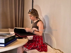 Curly Blonde Teen Records Solo Dildo Masturbation More at