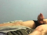 Cumming in waterbed from a 2-hour edging session