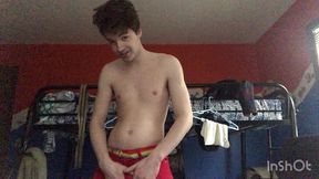niko springs strips and cums hard on his face