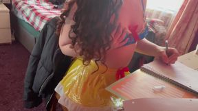 SnowWhite gets horny studying