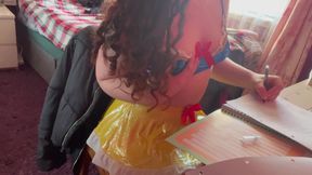 SnowWhite gets horny studying