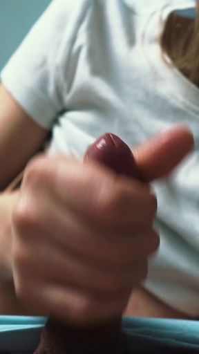 Step sister decided to masturbate me and I filmed it on video and smeared the entire lens with my sperm from pleasure.   Clip 1
