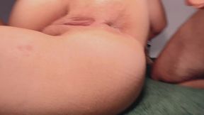closeup anal with farting and creampie