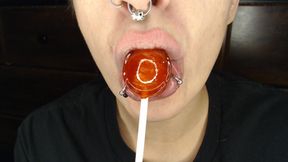 Pierced Lesbian Lollipop Licker