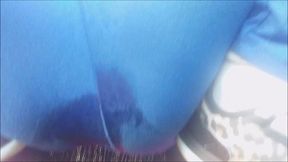 outdoor pee incident during streching session!