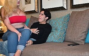 Super thick stepmom stopes stepson from going on date by fucking him!!! lacy doll
