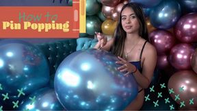 Gaby Pin pop balloons for Fun! - 4K