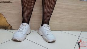 Foot gagging, by Veronica Lins and Slave, FULL HD