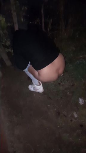 Latina Pissing in the Street