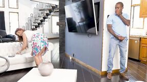 ”Extremely Horny & Attractive MILF Syren De Mer seduced by step daughter's big black dick BF at her home.”