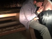 Rest area pullout turns into a boner sucking session