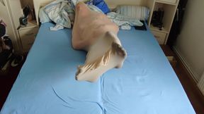 Hot Nylon Encasement in Black Pantyhose