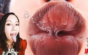 Sensual Tongue Play: Rei Tokunaga's Mesmerizing Performance!