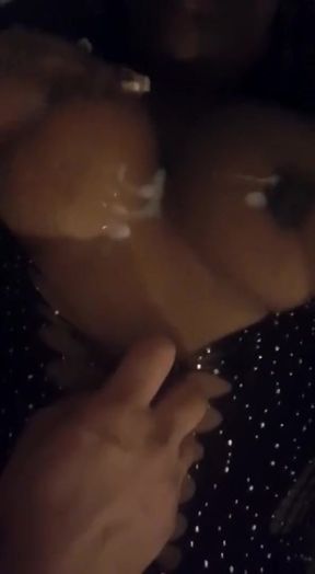 Moment when she asks for all the milk from her eater friend