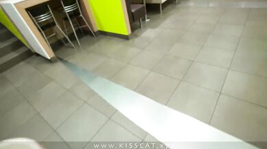 Why step son in public toilet with step mom? Stepmommy get risky cum in coffee