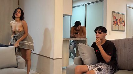 While hubby's clueless, his buddy sneaks a fuck and nails me stupid