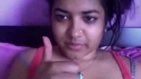 Chubby exotic bitch shows her tits and fingers her snatch