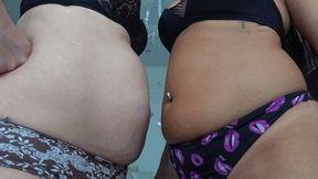 Making rolls from belly fat d