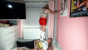 Latex Skirt & Boots Trampling