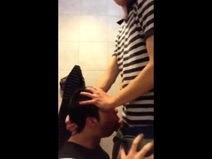 University Bathroom Face Fucking and Cum Swallowing