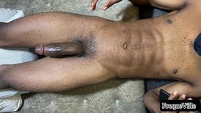 wanking my big 10 inches dick