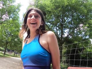 Wench schlong longing jogger is cheating on her boyfriend with two strangers this babe met on the street!!!