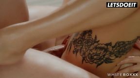 Brunette babe Liya Silver enjoys romantic anal sex after oiled massage
