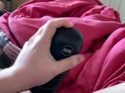 Recommend getting a flashlight feels amazing when wanking off my cock