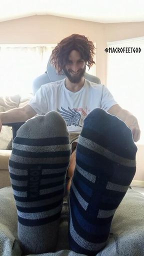 Sock & barefeet humiliation POV