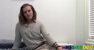 Solo Australian Leoroy Grips His Dick Tight And Strokes Hard