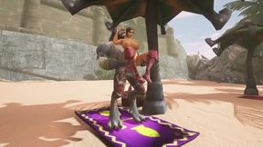 sex with a werewolf at the beach - warcraft porn parody