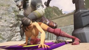 sex with a werewolf at the beach - warcraft porn parody