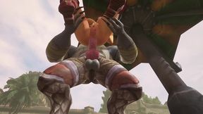 sex with a werewolf at the beach - warcraft porn parody