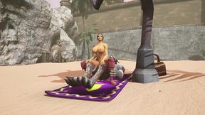 sex with a werewolf at the beach - warcraft porn parody